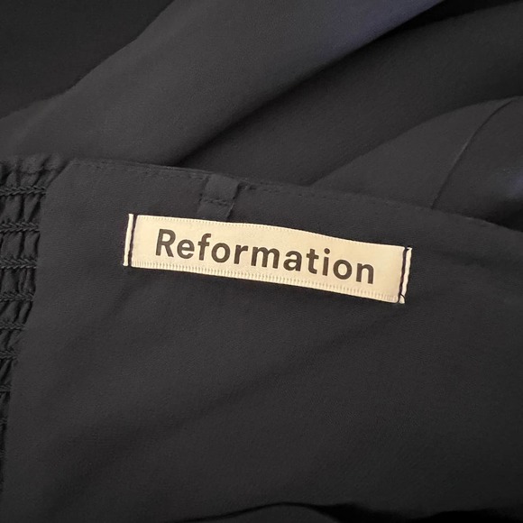 Reformation Ingrid Dress Navy Blue Size 8 - Picture 8 of 10